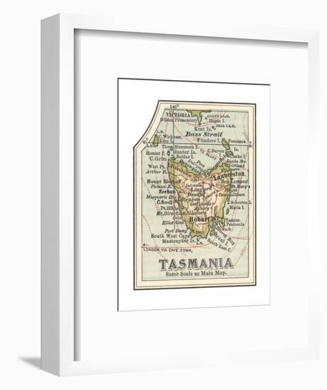 Plate 50. Inset Map of Tasmania. Australia-Encyclopaedia Britannica-Framed Giclee Print