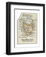 Plate 50. Inset Map of Tasmania. Australia-Encyclopaedia Britannica-Framed Giclee Print