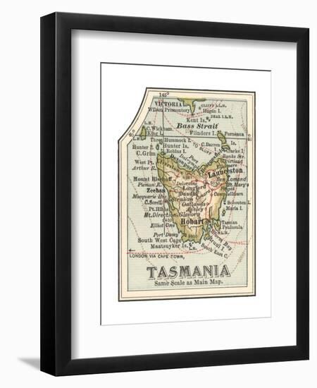 Plate 50. Inset Map of Tasmania. Australia-Encyclopaedia Britannica-Framed Giclee Print