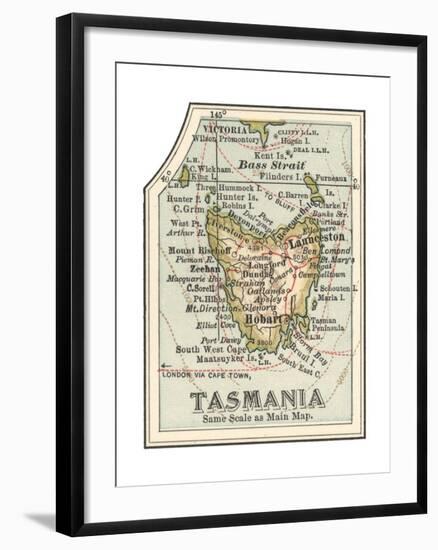 Plate 50. Inset Map of Tasmania. Australia-Encyclopaedia Britannica-Framed Giclee Print