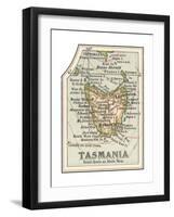 Plate 50. Inset Map of Tasmania. Australia-Encyclopaedia Britannica-Framed Premium Giclee Print