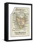 Plate 50. Inset Map of Tasmania. Australia-Encyclopaedia Britannica-Framed Stretched Canvas