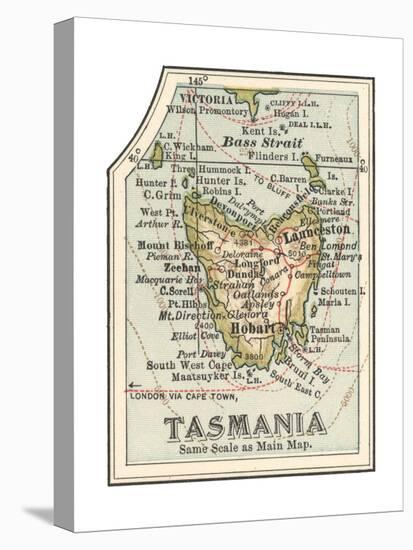 Plate 50. Inset Map of Tasmania. Australia-Encyclopaedia Britannica-Stretched Canvas