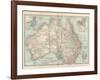 Plate 50. Map of Australia. Insets of Melbourne and Port Phillip-Encyclopaedia Britannica-Framed Art Print