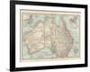 Plate 50. Map of Australia. Insets of Melbourne and Port Phillip-Encyclopaedia Britannica-Framed Art Print