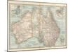 Plate 50. Map of Australia. Insets of Melbourne and Port Phillip-Encyclopaedia Britannica-Mounted Art Print