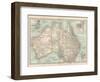 Plate 50. Map of Australia. Insets of Melbourne and Port Phillip-Encyclopaedia Britannica-Framed Art Print