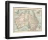 Plate 50. Map of Australia. Insets of Melbourne and Port Phillip-Encyclopaedia Britannica-Framed Art Print