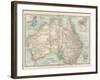 Plate 50. Map of Australia. Insets of Melbourne and Port Phillip-Encyclopaedia Britannica-Framed Art Print