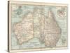 Plate 50. Map of Australia. Insets of Melbourne and Port Phillip-Encyclopaedia Britannica-Stretched Canvas