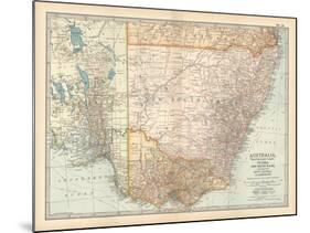 Plate 51. Map of Australia. South-East Part. Victoria-Encyclopaedia Britannica-Mounted Art Print