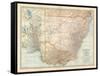 Plate 51. Map of Australia. South-East Part. Victoria-Encyclopaedia Britannica-Framed Stretched Canvas