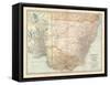 Plate 51. Map of Australia. South-East Part. Victoria-Encyclopaedia Britannica-Framed Stretched Canvas