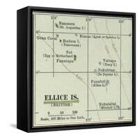 Plate 52. Inset Map of Ellice Islands (British)-Encyclopaedia Britannica-Framed Stretched Canvas