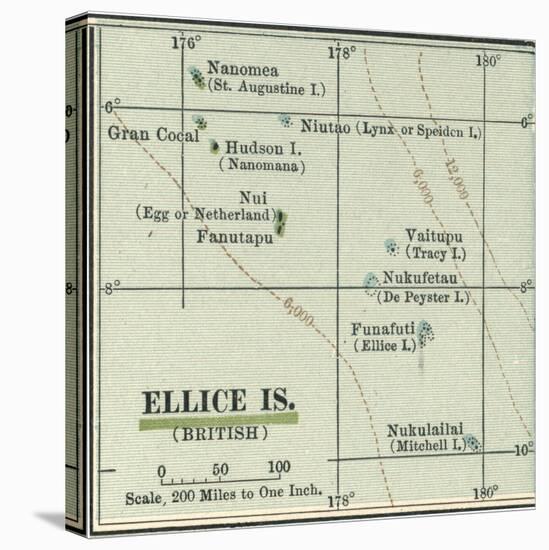 Plate 52. Inset Map of Ellice Islands (British)-Encyclopaedia Britannica-Stretched Canvas