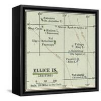 Plate 52. Inset Map of Ellice Islands (British)-Encyclopaedia Britannica-Framed Stretched Canvas