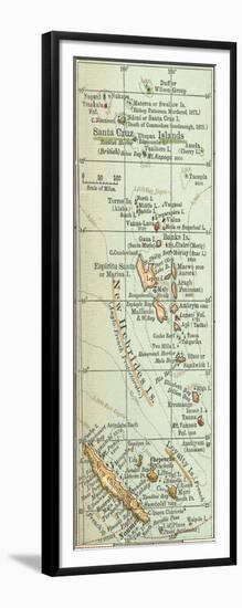 Plate 52. Inset Map of New Hebrides Islands-Encyclopaedia Britannica-Framed Art Print