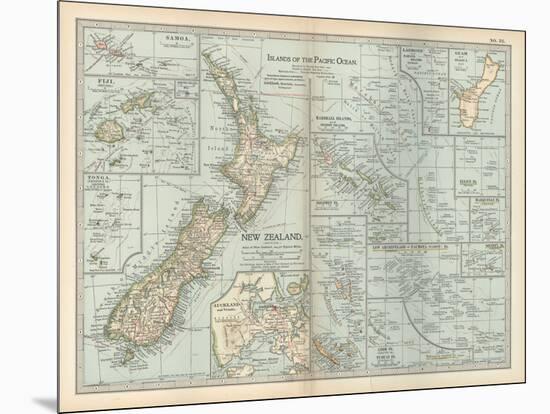 Plate 52. Pacific Ocean Islands Map-Encyclopaedia Britannica-Mounted Art Print