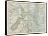 Plate 52. Pacific Ocean Islands Map-Encyclopaedia Britannica-Framed Stretched Canvas