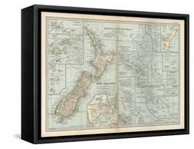 Plate 52. Pacific Ocean Islands Map-Encyclopaedia Britannica-Framed Stretched Canvas