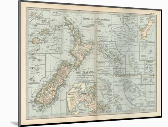 Plate 52. Pacific Ocean Islands Map-Encyclopaedia Britannica-Mounted Art Print