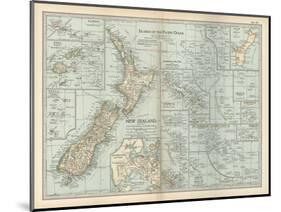 Plate 52. Pacific Ocean Islands Map-Encyclopaedia Britannica-Mounted Art Print