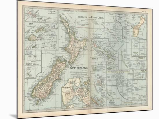 Plate 52. Pacific Ocean Islands Map-Encyclopaedia Britannica-Mounted Art Print