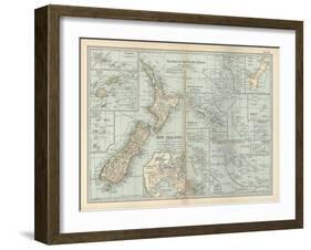 Plate 52. Pacific Ocean Islands Map-Encyclopaedia Britannica-Framed Art Print