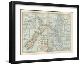 Plate 52. Pacific Ocean Islands Map-Encyclopaedia Britannica-Framed Art Print