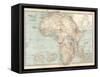 Plate 53. Map of Africa. Insets of Ascension Island-Encyclopaedia Britannica-Framed Stretched Canvas