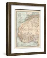 Plate 54. Map of Africa-Encyclopaedia Britannica-Framed Art Print