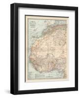 Plate 54. Map of Africa-Encyclopaedia Britannica-Framed Art Print