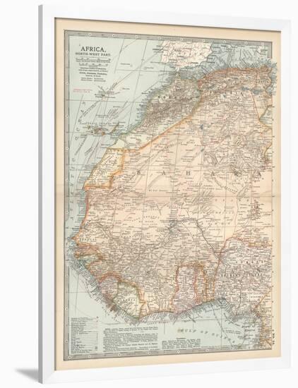 Plate 54. Map of Africa-Encyclopaedia Britannica-Framed Art Print