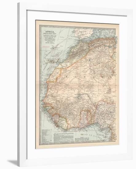 Plate 54. Map of Africa-Encyclopaedia Britannica-Framed Art Print