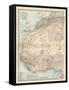Plate 54. Map of Africa-Encyclopaedia Britannica-Framed Stretched Canvas