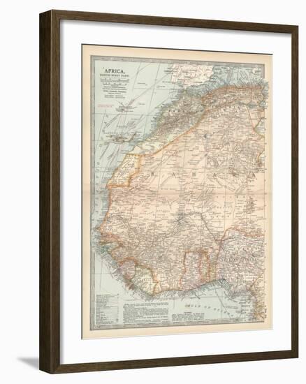 Plate 54. Map of Africa-Encyclopaedia Britannica-Framed Art Print