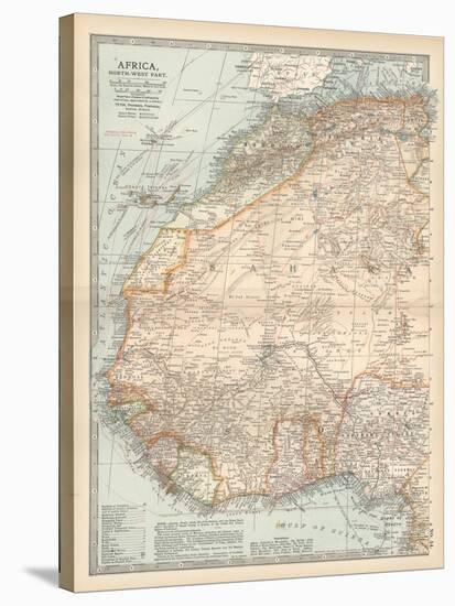 Plate 54. Map of Africa-Encyclopaedia Britannica-Stretched Canvas