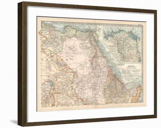 Plate 55. Map of Africa-Encyclopaedia Britannica-Framed Art Print