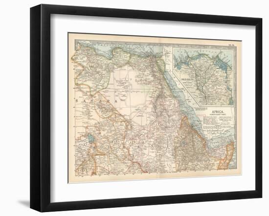 Plate 55. Map of Africa-Encyclopaedia Britannica-Framed Art Print