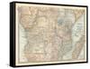 Plate 56. Map of Africa-Encyclopaedia Britannica-Framed Stretched Canvas