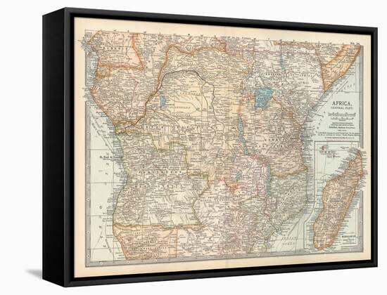 Plate 56. Map of Africa-Encyclopaedia Britannica-Framed Stretched Canvas