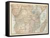 Plate 56. Map of Africa-Encyclopaedia Britannica-Framed Stretched Canvas