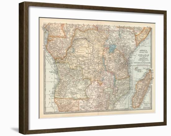 Plate 56. Map of Africa-Encyclopaedia Britannica-Framed Art Print