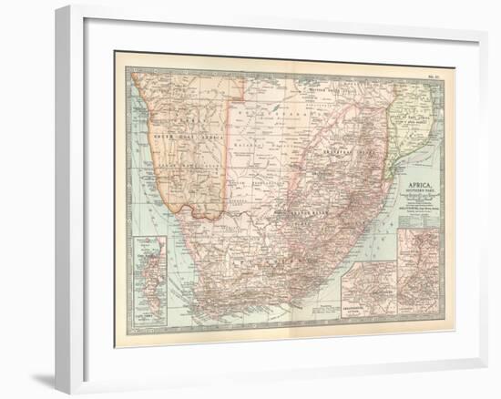 Plate 57. Map of Africa-Encyclopaedia Britannica-Framed Art Print