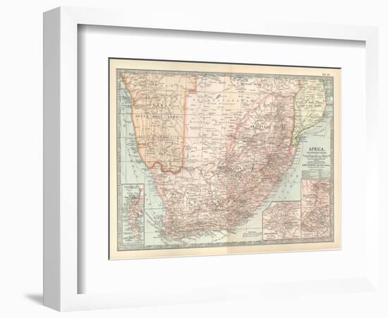 Plate 57. Map of Africa-Encyclopaedia Britannica-Framed Art Print