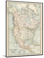 Plate 58. Map of North America. Alaska-Encyclopaedia Britannica-Mounted Art Print