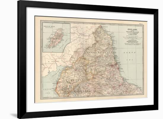 Plate 6. Map of England. Section I. Northumberland-Encyclopaedia Britannica-Framed Premium Giclee Print