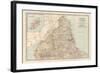 Plate 6. Map of England. Section I. Northumberland-Encyclopaedia Britannica-Framed Art Print