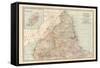 Plate 6. Map of England. Section I. Northumberland-Encyclopaedia Britannica-Framed Stretched Canvas