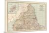 Plate 6. Map of England. Section I. Northumberland-Encyclopaedia Britannica-Mounted Art Print